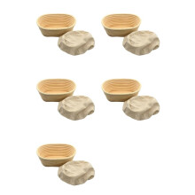 5X Owalny Koszyk do Sprawdzania Chleba Rattan Ciasto Banneton Bagietka Brotform Tools-21X14X8Cm