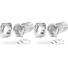 2X Magnetic Dryer Vent Coupling Connector Kit - DV180 Airtight Seal, Quick Connect, Includes 4 Clamps