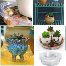 30 Stück 8 Zoll Kunst Stoff Tropf Schalen mit Klarer Pflanzen Tasse für Innen und Außen Pflanzen für Aufnahme Von Saftigen Blumen Pflanz Gefäßen