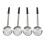8 Pcs Portion Control Serving Spoons Portion Control Spoons Ladle Spoon, Slotted and Unslotted Portion Scoops 6oz 1