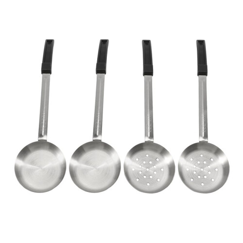 8 Pcs Portion Control Serving Spoons Portion Control Spoons Ladle Spoon, Slotted and Unslotted Portion Scoops 6oz