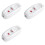 3X Compact White Plastic in- Cord Light Lamp 1