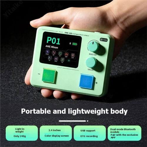 AI Intelligent Guitar Multi-Effects Pedal Processor with 9 Effect Modules 147 Effect Models 55 Amp Simulations 2