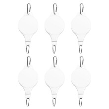 6 Pack Plant Pulley Retractable Hanger Plant Pulley Adjustable Height Wheel for Hanging Plants Indoor White