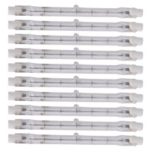 R7S Halogen Light Bulb 118 mm 200 W 230 V Pack of 10 Halogen Rod R7S Halogen Bulb R7S Dimmable Halogen Rod Lamp Lights