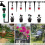 200 Adjustable Irrigation Drippers with Drip Irrigation Kit for Garden Watering Fitting 1