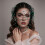 Bandeau élégant couvrant le visage avec perles décorées,-Blanc 11