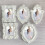 10Pcs  Frames -White Small Vintage Flower Oval Rectangle Baroque Frames Table Top Frame for Holiday Partys Decor 7
