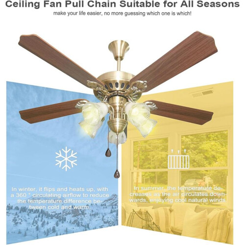 8 Pack Bronzed Ceiling Fan Pull Chain Extension, Classic Drop Shaped Pendant Pull Chains for Ceiling Fans and Lights 2