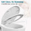O Shaped Design WC Toilet  Soft Close Top Fix Quick Release Hinge Bathroom Easy Clean White 9