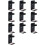 10X Reading Wall Light with USB Port Charging  Rack Bedside Lamp with  -Black 2