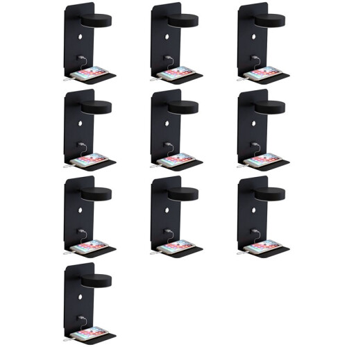 10X Reading Wall Light with USB Port Charging  Rack Bedside Lamp with  -Black 1
