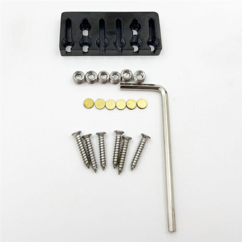 6 String Headless Guitar Bridge String Lock for 6 String Headless Electric Guitar Black 1
