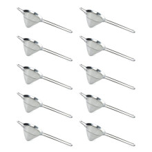 10X Coador de CoquetéIs Finos de AçO Inoxidável Coador de Malha CôNica Ferramenta de Barra Profissional