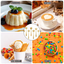 40 Colheres de Café Douradas, de Aço Inoxidável, com Formato de Flor, para Sobremesa, 5 Polegadas, para Utensílios de Mesa, Cozinha, Café, Bar