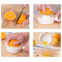 3X Manuelle Zitronen Presse, Orangen Saft Presse, Citrus Orange Manuelle Hand Saft Presse Deckel Rotations Presse Anti Rutsch Reibahle