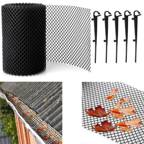 2X Mesh Gutter Guard Leaf Protection Mat Guttering Block Leaves Prevent Clogging Garden Protection Net 2