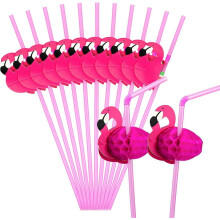 50 slamiek Flamingo, flexibilné koktailové slamky, dekorácie zo slamiek Flamingo