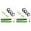 2 Set for   I and E Series I7 I7+  I8 I3 I6+ E5 E6 E7 Main Brush Filter Side Brush 1