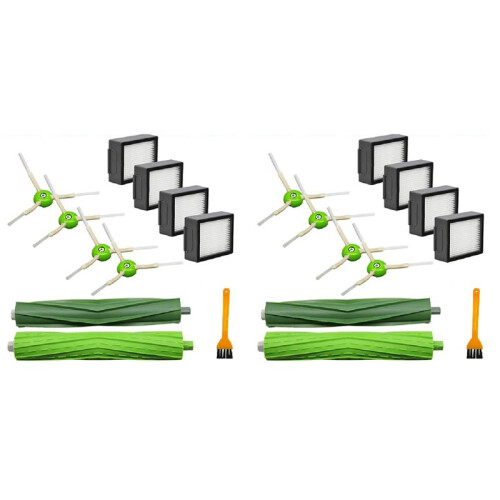2 Set for   I and E Series I7 I7+  I8 I3 I6+ E5 E6 E7 Main Brush Filter Side Brush