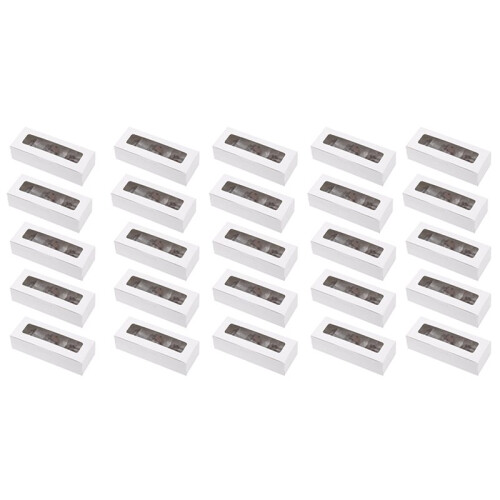 75 Pieces Macaron Boxes with Clear Display Window Macarons Container or Packaging Box Kit for Chocolate Desserts Cake A 1