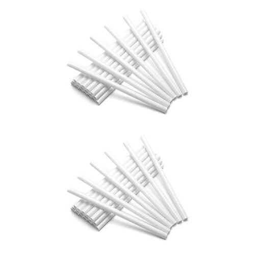 Hastes de Tarugo de Bolo Branco de PláStico 100 PCS para ConstruçãO e Empilhamento de Bolo em Camadas (0,4 Polegadas de Diâmetro 9,5 Polegadas de