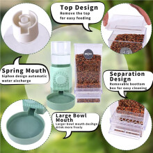 2X Geen Rommel Voederbak voor Vogels, Waterdispenser voor Kooien, Accessoires voor Parkietenkooien, Automatische Waterbak voor Papegaaien
