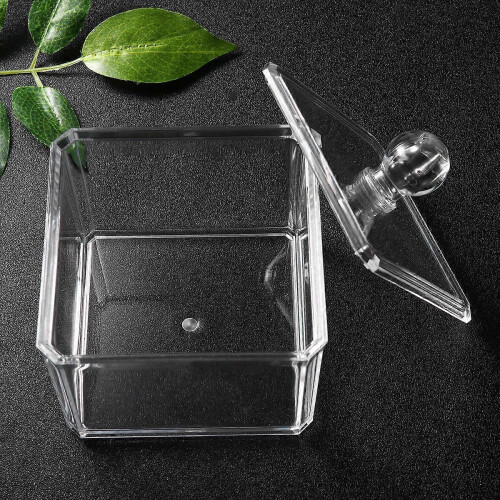 Storage Box Acrylic Square Canister for Storage Use 2
