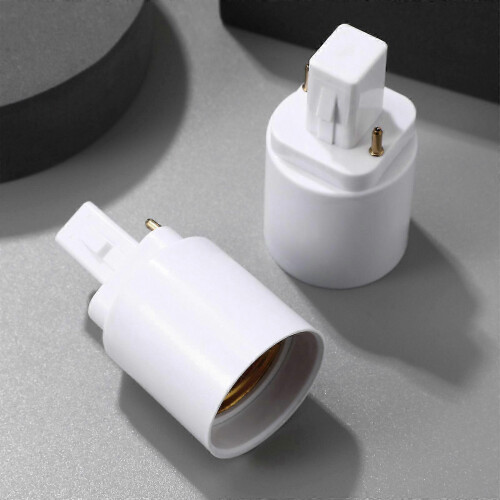 4-Pack G24d to E27 Base Adapters for Double Pin Bulbs Lamp Socket Exts Lighting Fixtures 2