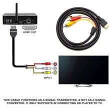 Kábel HDMI na RCA, 1080p 5 stôp/1,5 m HDMI samec na 3-RCA video audio AV kábel, adaptér, vysielač kompatibilný s TV HDTV DVD