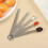 5 Mini Measuring Spoons with 1 Ring,1/64,1/32,1/16,1/8,1/4 3