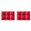 2X Kitchen Supplies Egg Tray Egg Rack Household Ceramic Tableware Supplies Egg Tray Egg Tray Red 1