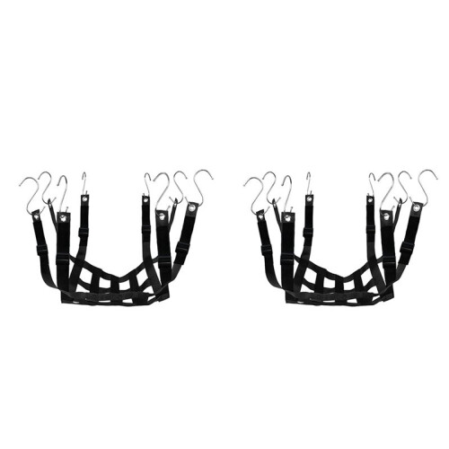 2X Adjustable Height Planter Inserts Elastic Planter Lift Riser Insert with Hooks Planter Inserts for Pots Planter