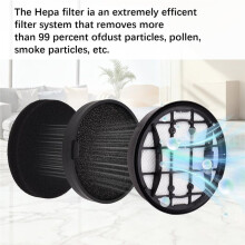 2er-Pack HEPA-Ersatzfilter für VC 7000 8000 Serie XC7053 XC7055 XC7057 Roboter-Staubsauger-Zubehör