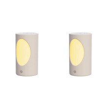 2X Diffuseur D'Arômes Portable Rechargeable de 600 Ml avec Lumières LED Colorées - Humidificateur D'Air Sans Fil pour la Maison et les Voyages