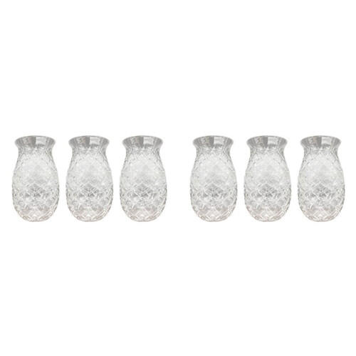 6 Pezzi Bicchieri da Cocktail All'Ananas Bicchieri da Succo In Rilievo per Cocktail e Bevande