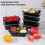 40X 1000ml Thick Disposable Takeaway Lunch Box Tableware Can Be Microwave Heated Rectangular Plastic Bowl Food Box 3