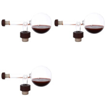 3X Aerator do Czerwonego Wina, Przenośny Nalewak do Butelek i Szybki Dekanter, Szkło, Kształt Kuli