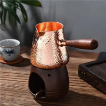 2X 500 Ml Latte-Krug Aus Reinem Kupfer, Milchkännchen mit Holzgriff, Kessel, Hammer, Handgefertigtes Trinkgeschirr, Geschirr