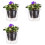 3X Vaso Autoirrigável de 4 Polegadas, Vaso para Violeta Africana, Vaso de Vidro com Fundo Irrigável para Plantas de Interior e Propagação 1