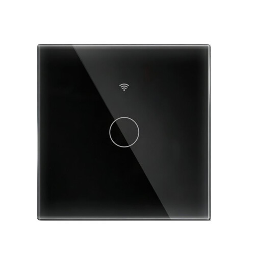 Tuya  Matter Light  WiFi EU Standard 1-Way   Glass Touch Panel APP Remote Control Voice Black