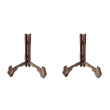 2X Estante para Platos, Estante de Exhibición, Soporte para Platos de Cocina, Soporte de Madera para Platos, Estante de Exhibición para Oficina,