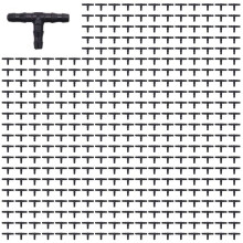 Drip Irrigation Barbed Connectors, Universal Barbed Tee Fittings 600Pcs, Fits 1/4 Inch Drip Tubing (4/7mm Tee Pipe)