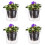 4X Vaso Autoirrigável de 4 Polegadas, Vaso para Violeta Africana, Vaso de Vidro com Fundo Irrigável para Plantas de Interior e Propagação 1