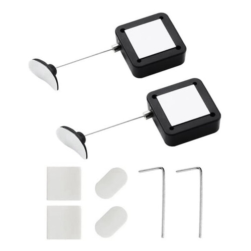 Retractable Remote Control Tethers, Remote Cable Lock , 6.6Ft /2M Remote Control Security Lock for TV and DVD 10 Pcs 2