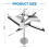 4 Pack Reflective Wind Powered Scare Devices,  Reflective Deterrent for Outside,Protect Your Gardens, 3