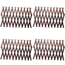 4X Expanding Wooden Garden Wood Pull Mesh Wall Fence Grille for Home Garden Sub Garden Decoration Climbing Frame