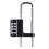 Combination Padlock Outdoor, Waterproof Heavy Duty Padlock with Code, Multifunctional Adjustable Long Padlock- Black 7