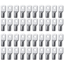 40 Piezas de Terminales de Crimpado de Tipo SC de Alambre de Cobre Estañado, Conectores de Cable en Anillo 10mm2 M6/M8/M10 SC10-8