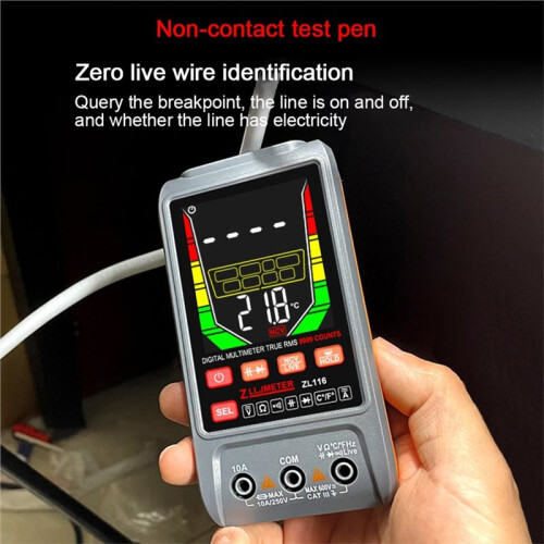 Counts USB Charge Digital Multimetro True RMS  Auto Range Test AC  Voltage Capacitance Temp Diode Ohm Hz Meter 2